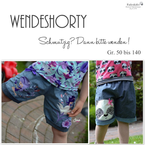 Ebook - Wendeshorty - kurze Hose  -Größe 50-140